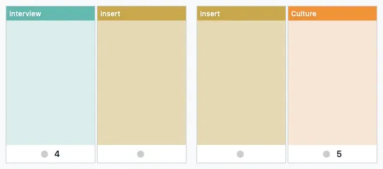 Two pages defined with the category “Insert” inbetween two regular pages.